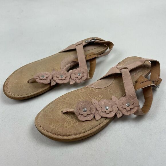 BOC b.o.c Almira Flower T-Strap Thong Flat Sandals Blush Pink Size 8M Z39898 - Picture 8 of 8